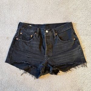 Levi’s 501 Button Fly Shorts in Black